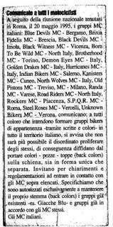 comunicato MC Italy - 1995