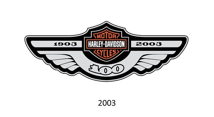 harley davidson logo anniversary 100 2003