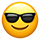 smiling face with sunglasses apple