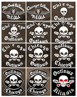 McCook Outlaws Motorcycle Club Logo dal 1935 ad oggi
