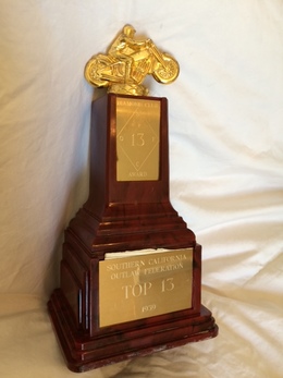 Southern California Outlaw Federation Top 13 trophy 1939