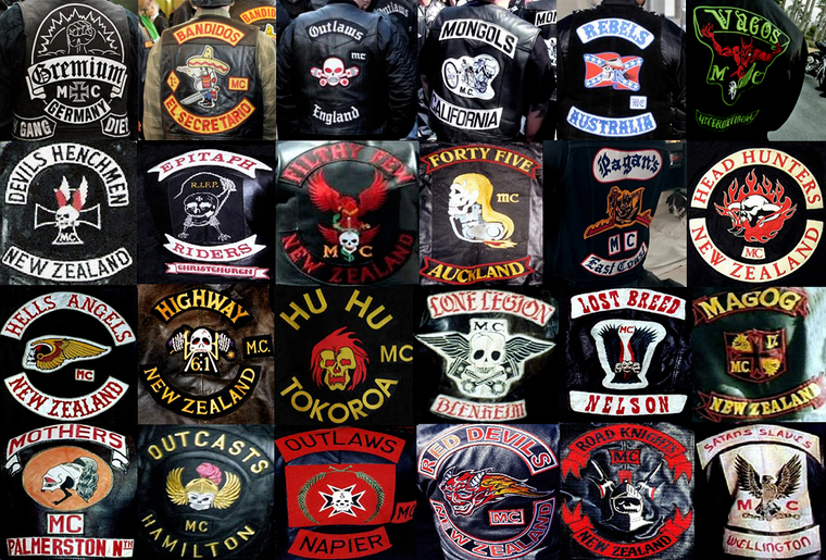 Motorcycle Club patches (back-colors)